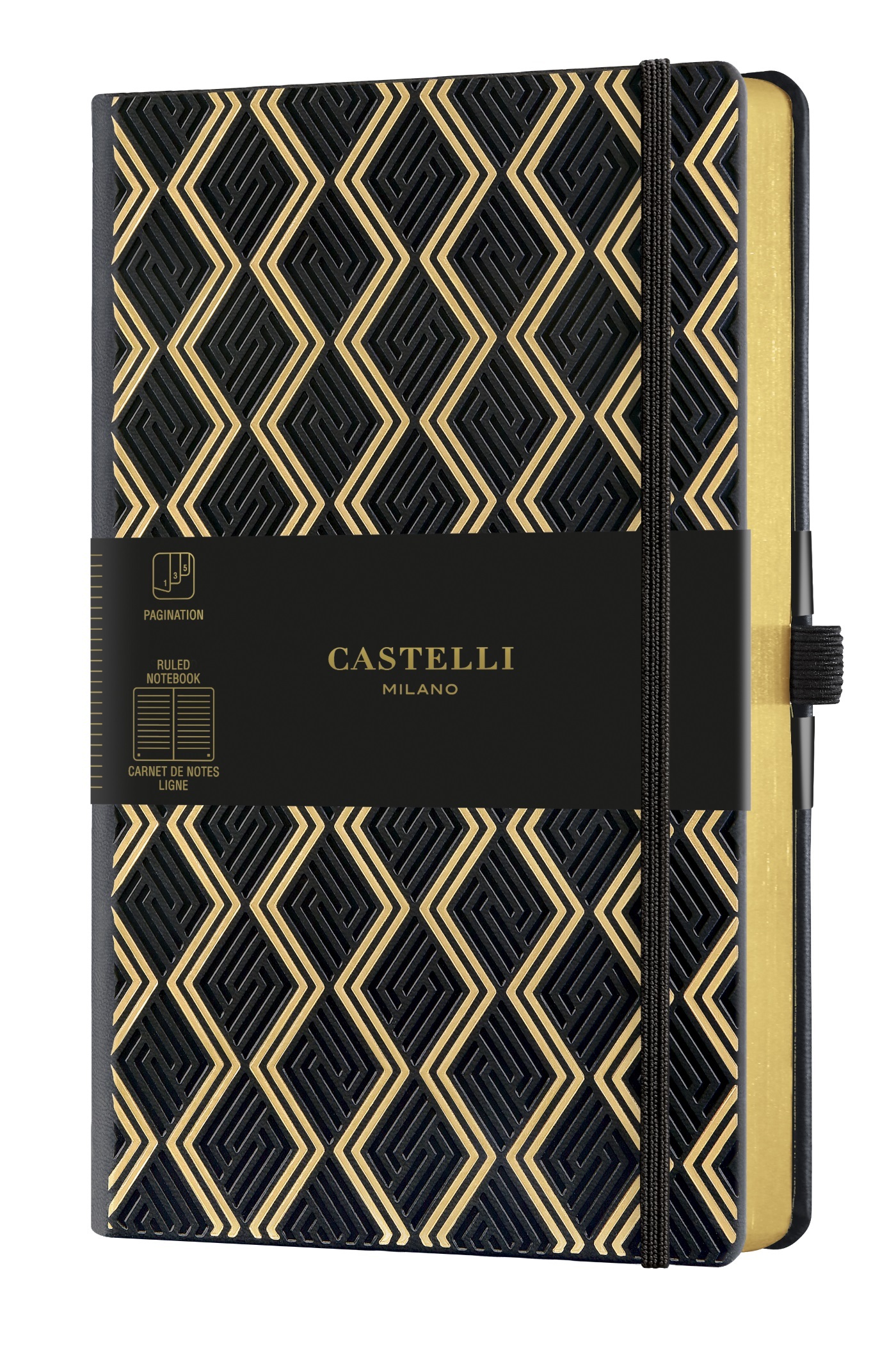 Carnet C&G grand format ligné greek gold
