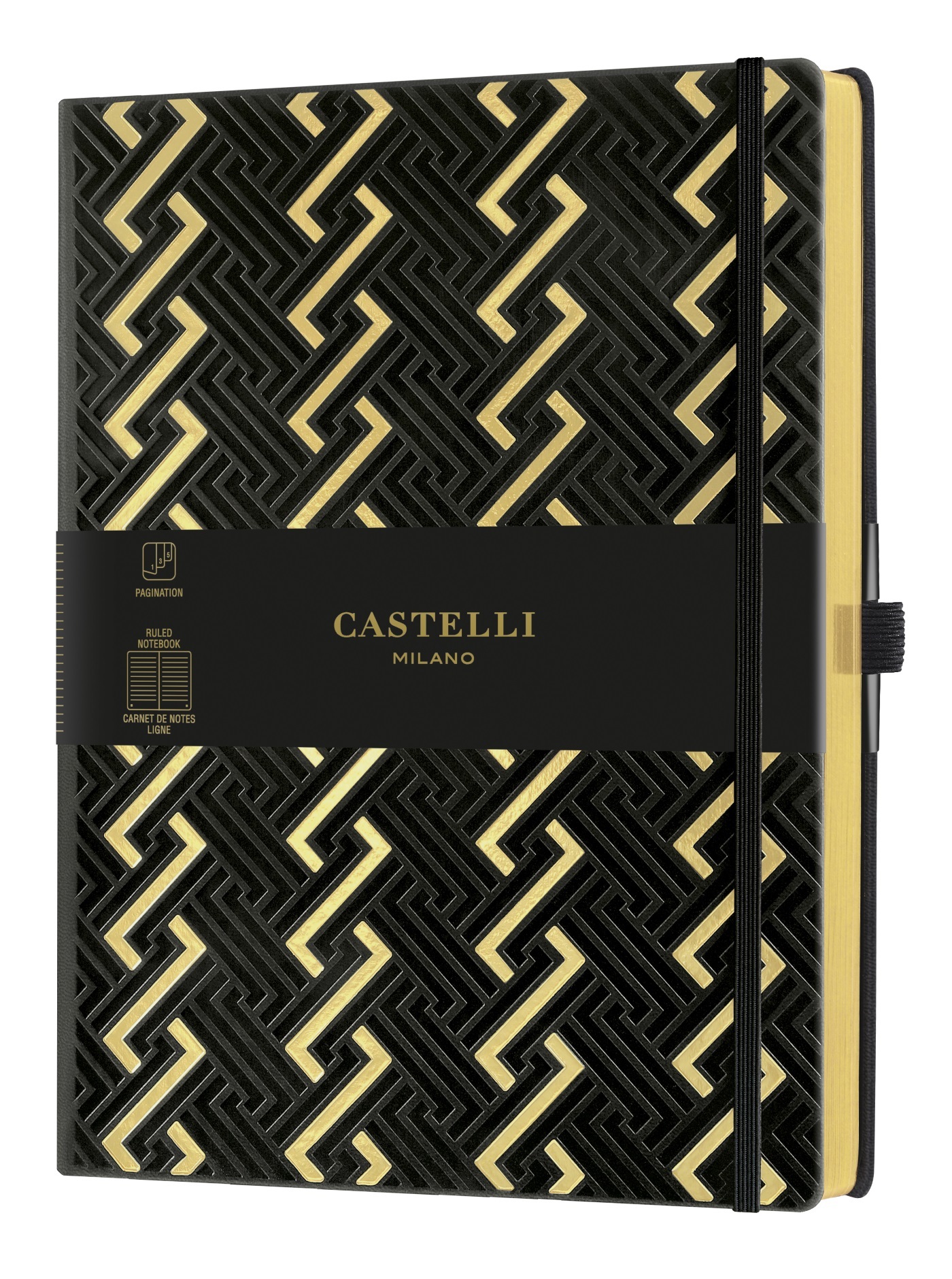 Carnet C&G très grand format ligné romans gold