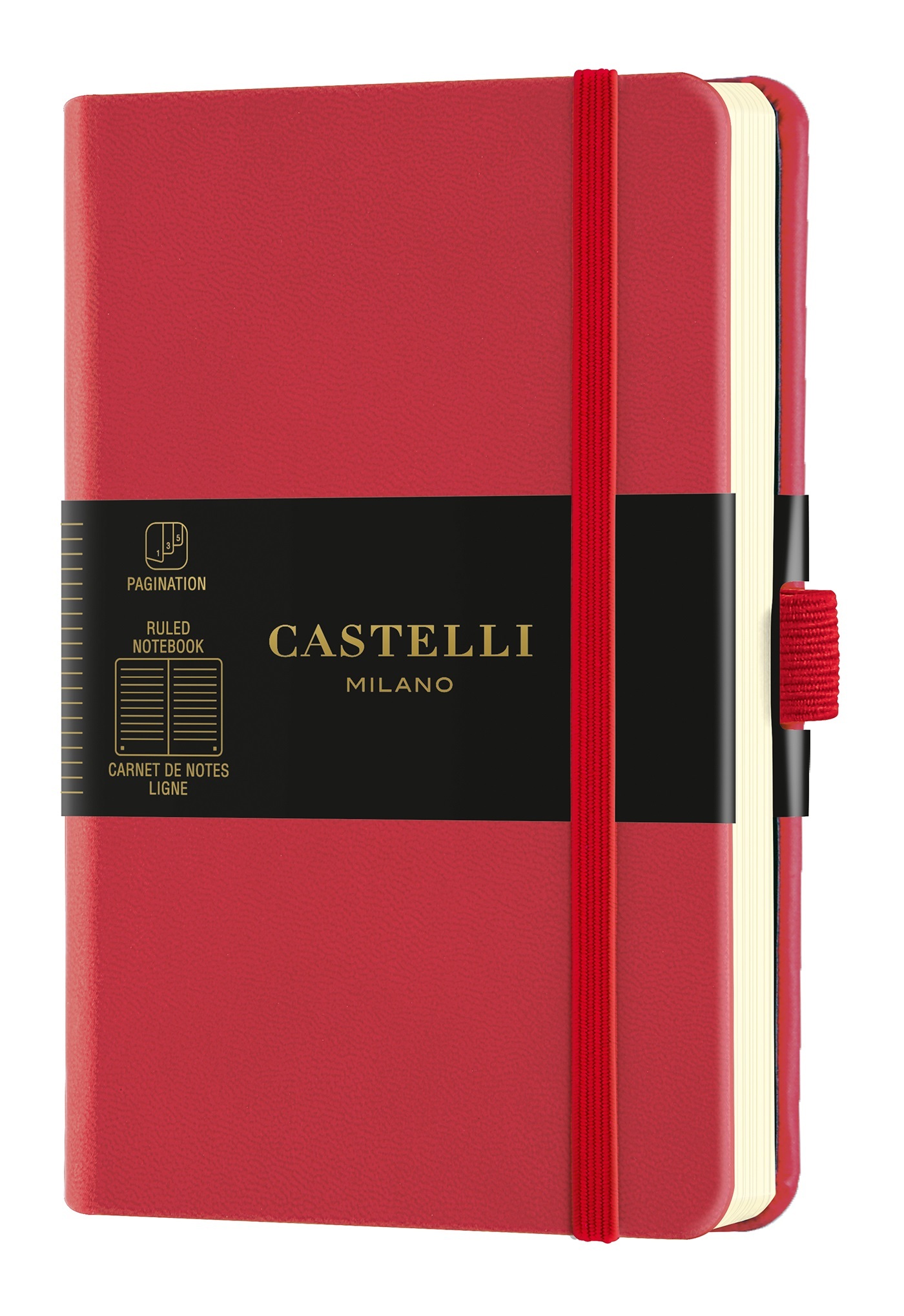 CARNET AQUARELA TRES GRAND FORMAT LIGNE ROUGE CORAIL