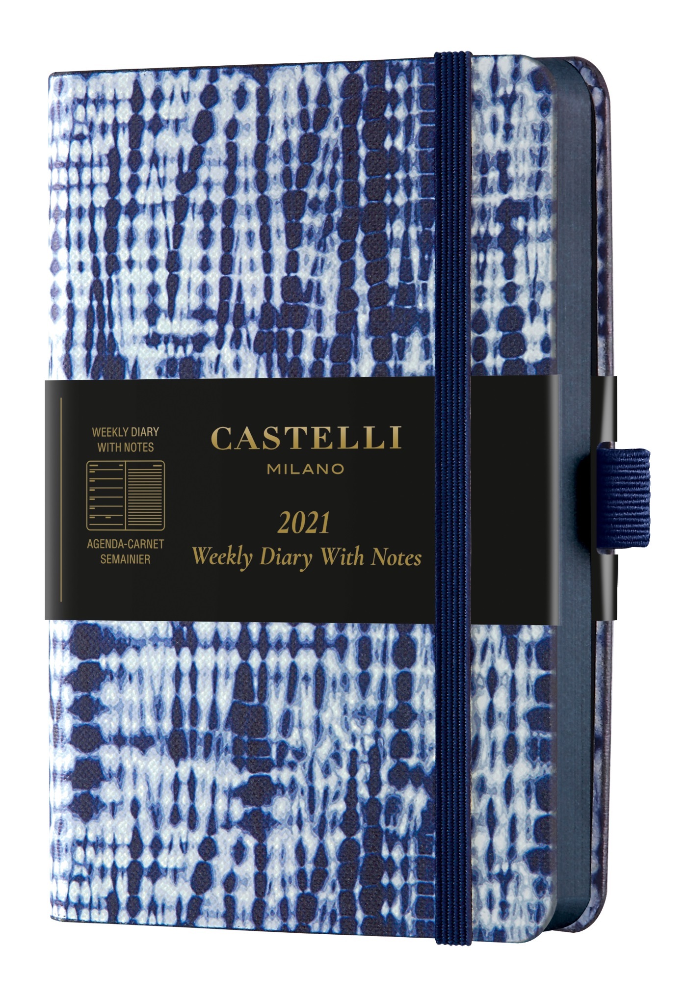 Agenda 2021 semainier poche Shibori jute