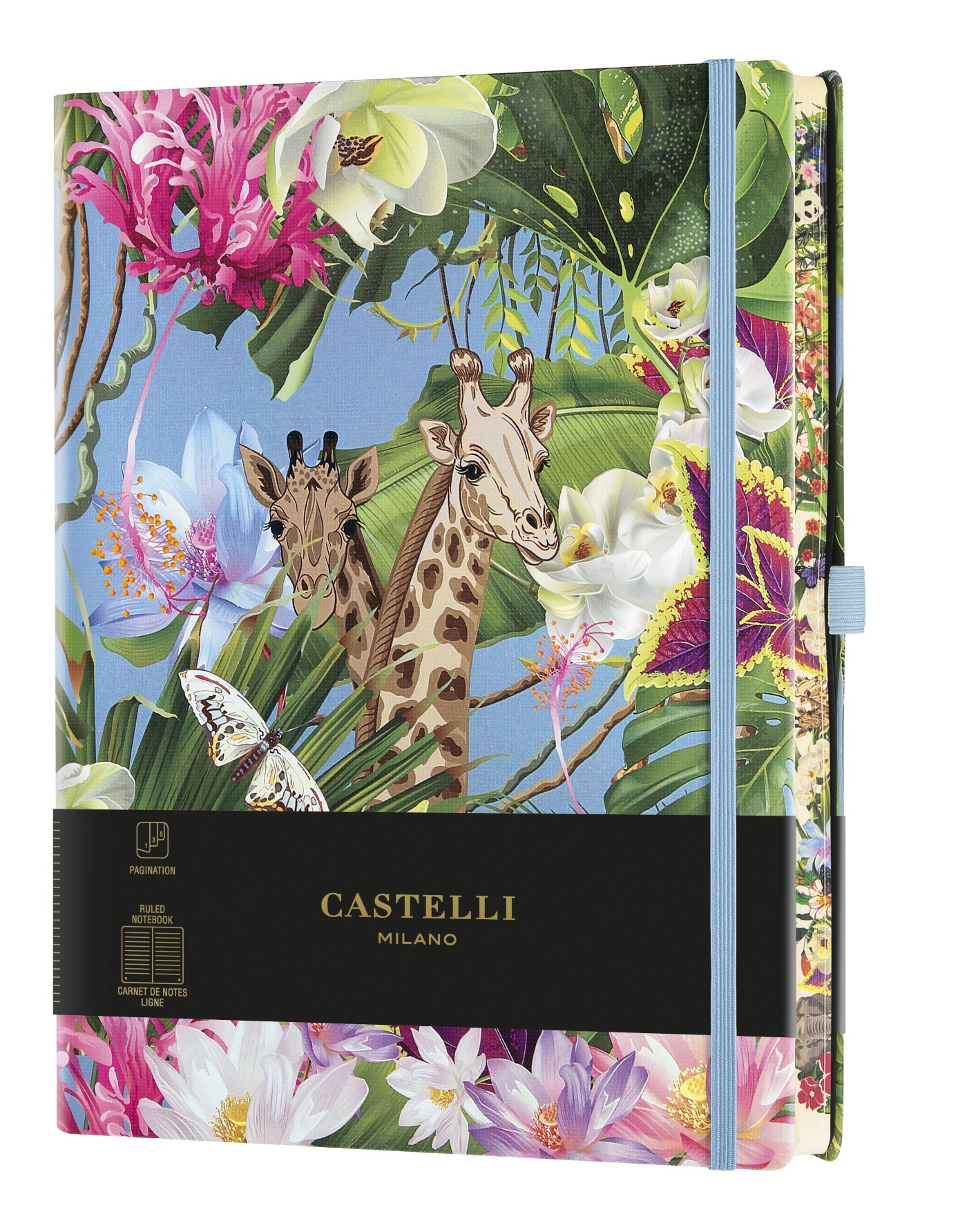 Carnet Eden très grand format ligné girafe