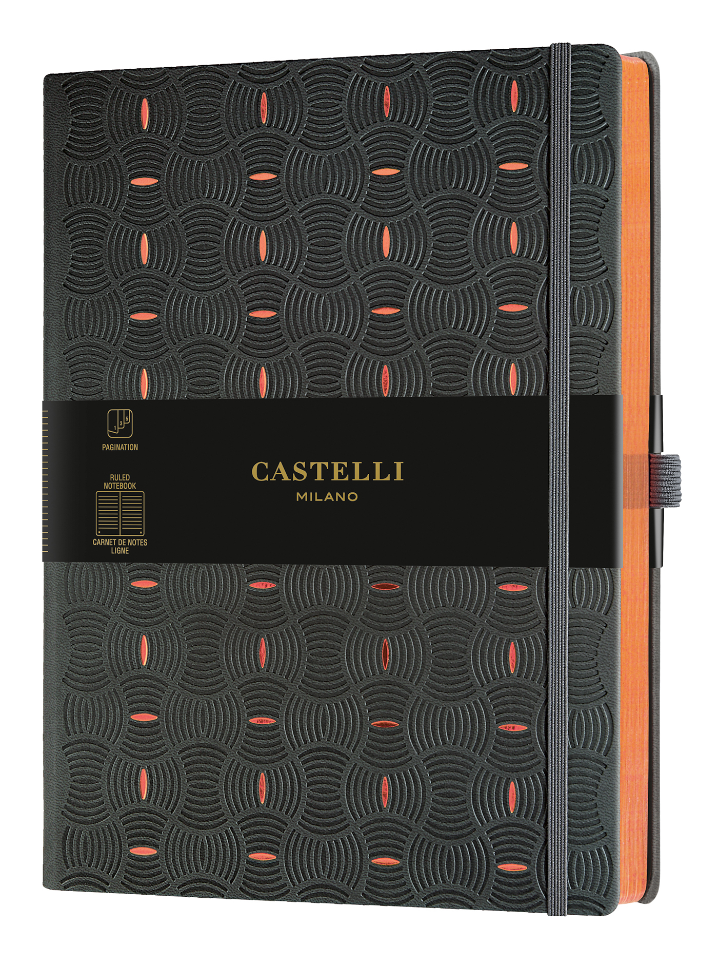 Carnet C&G très grand format ligne grain riz copper