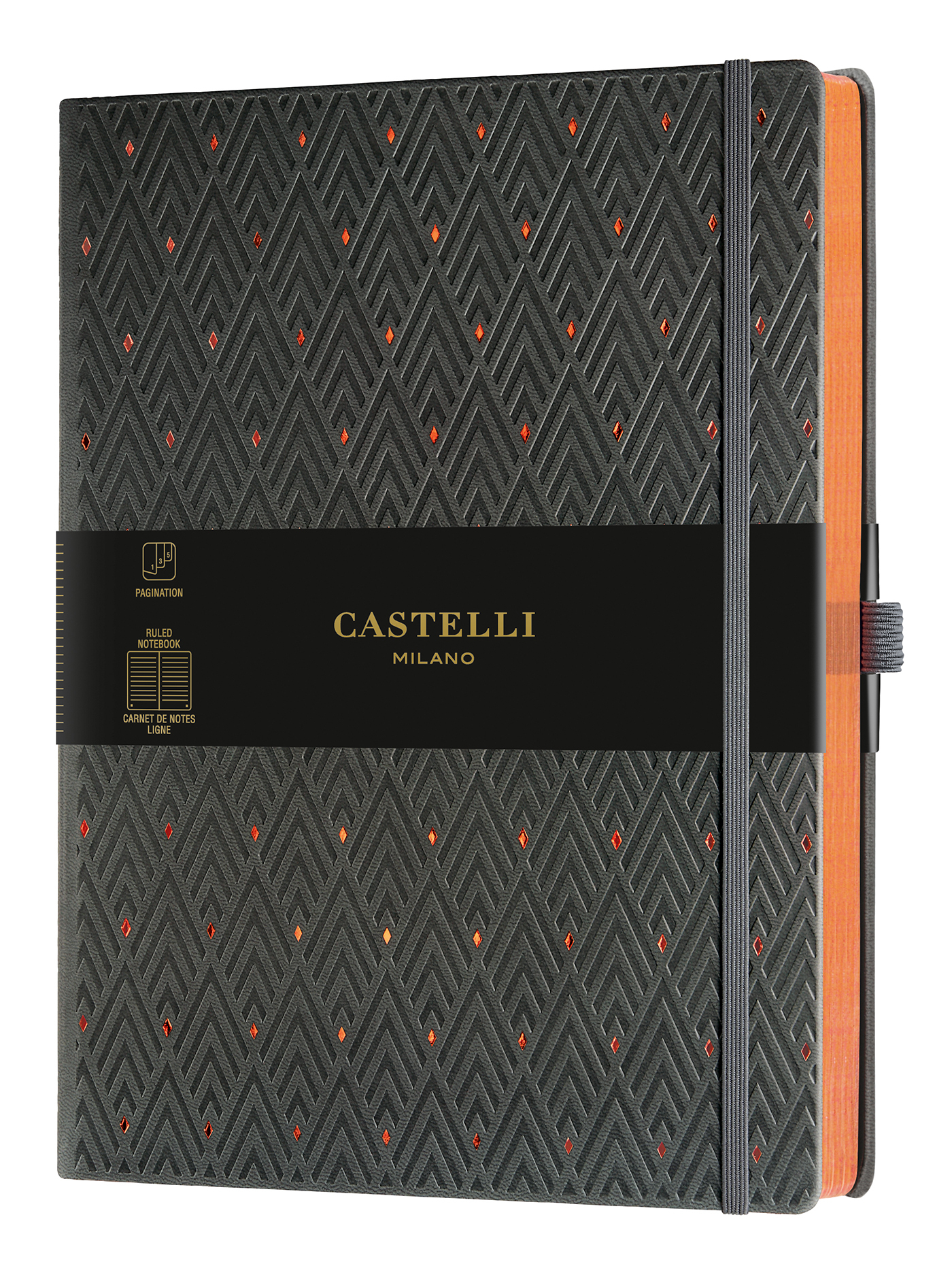 Carnet C&G très grand format ligne diamant copper