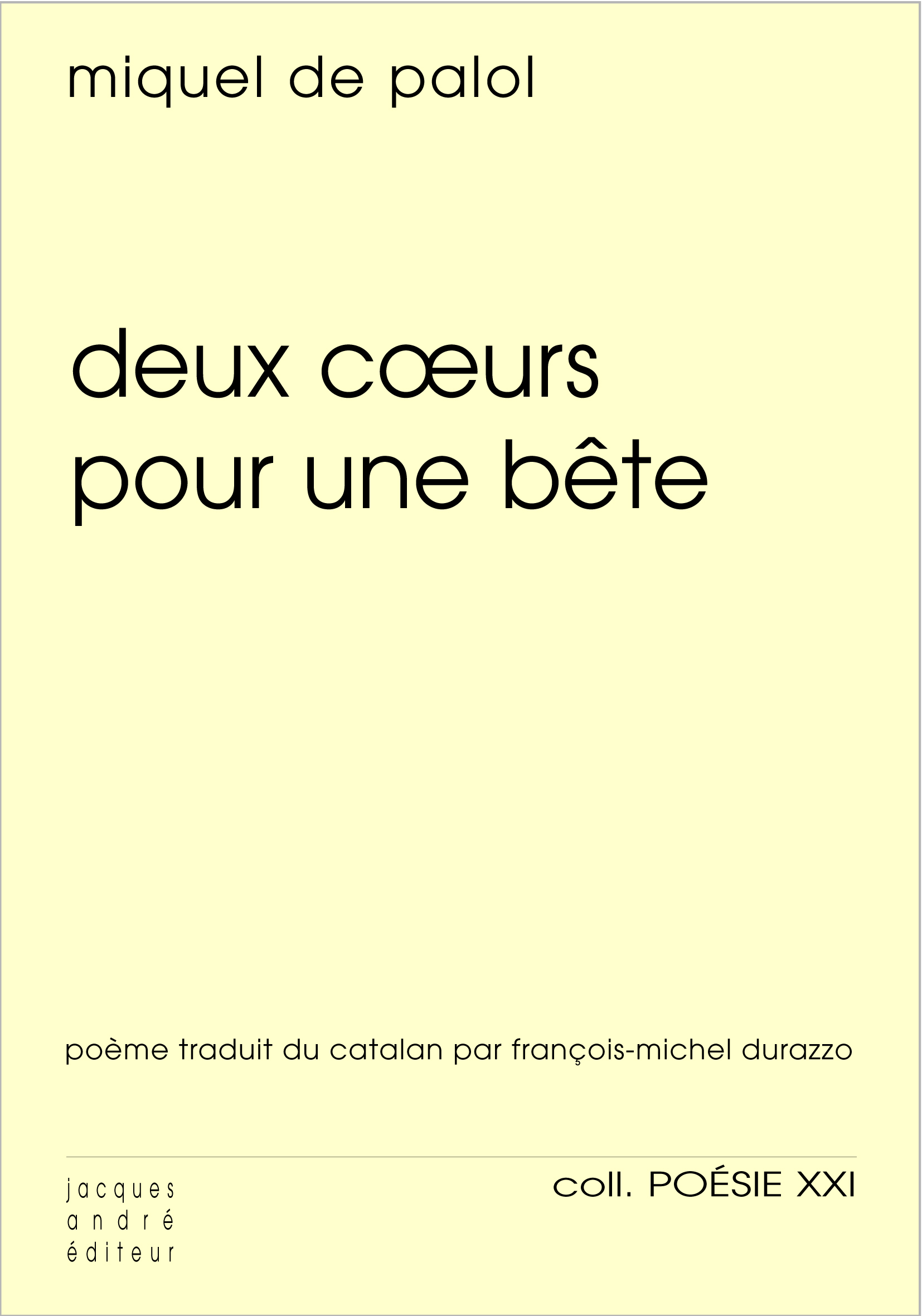 Deux cœurs pour une bête Dos C