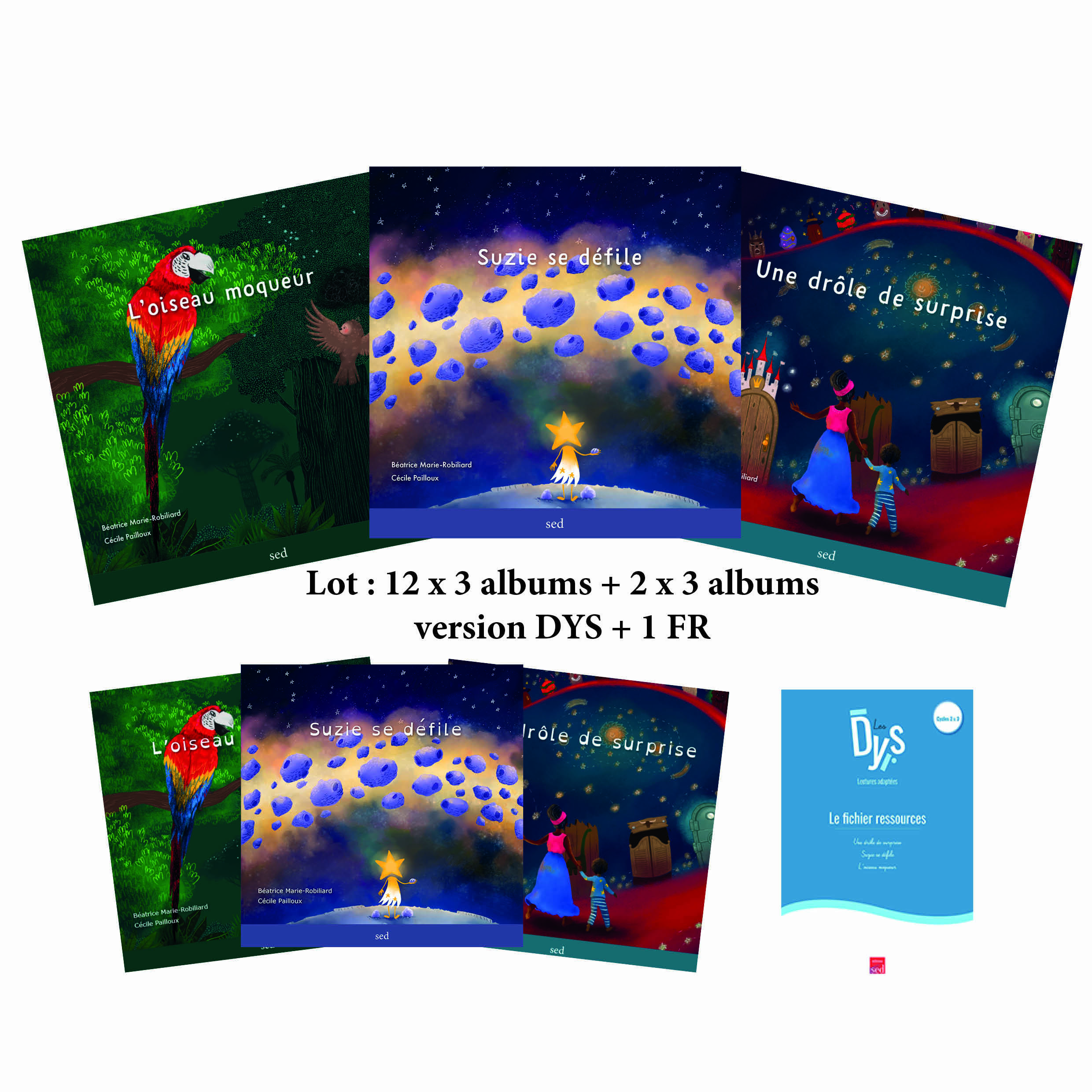 LECTURE FACILITEE - 12 X 3 ALBUMS + 2 X 3 ALBUMS DYS