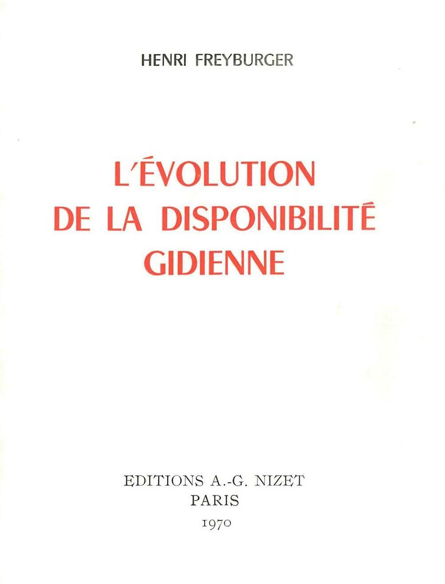 L'Évolution de la disponibilité gidienne