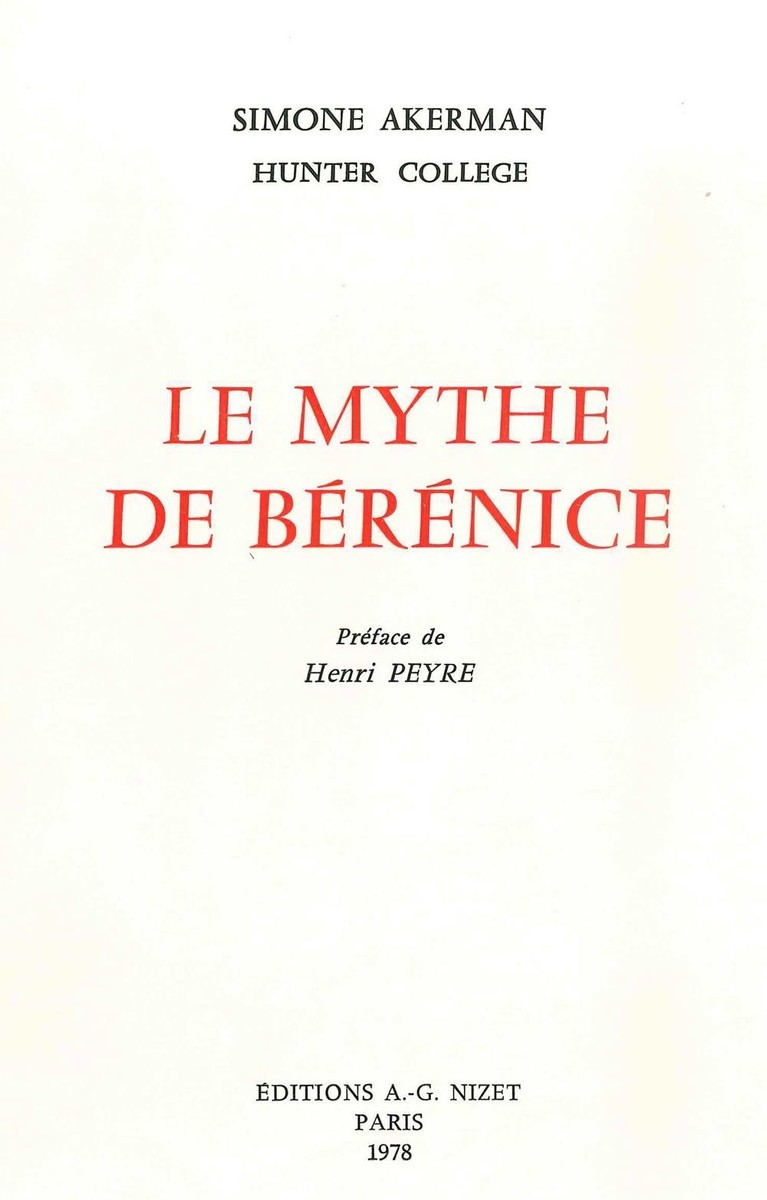 Le Mythe de Bérénice
