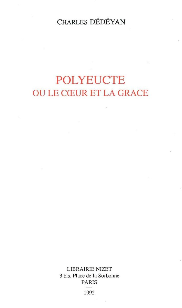 Polyeucte ou le cœur de la grâce