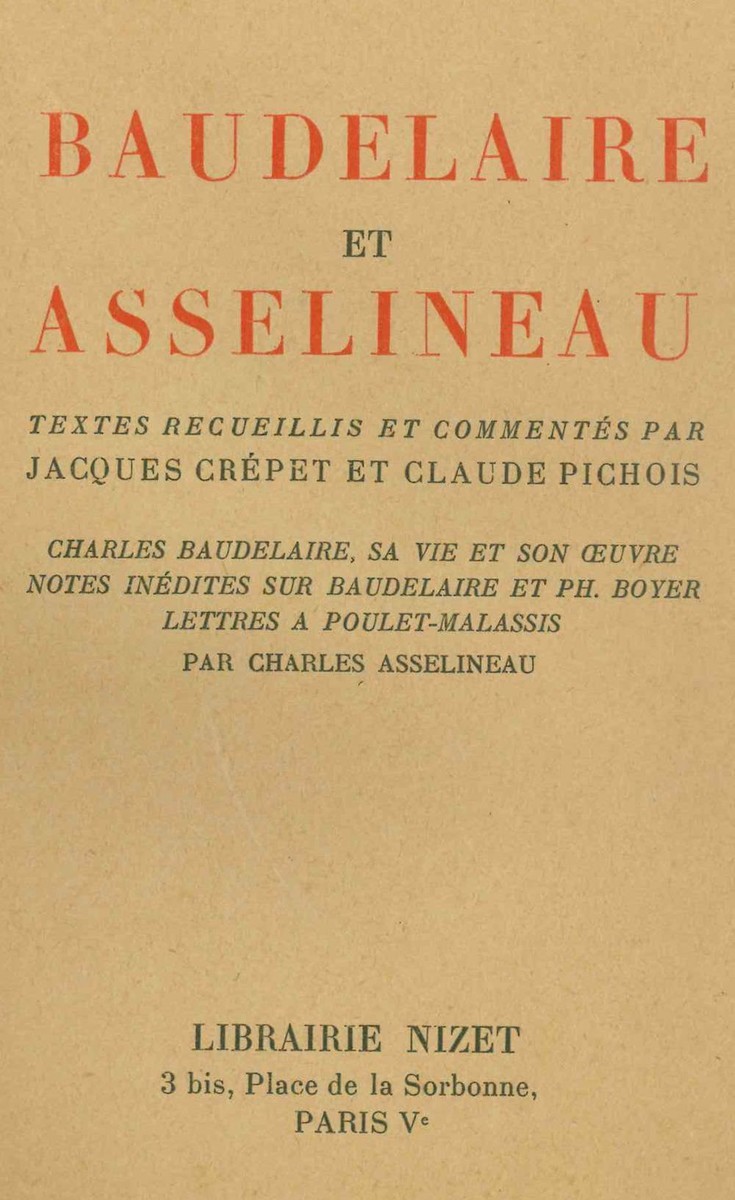 Baudelaire et Asselineau