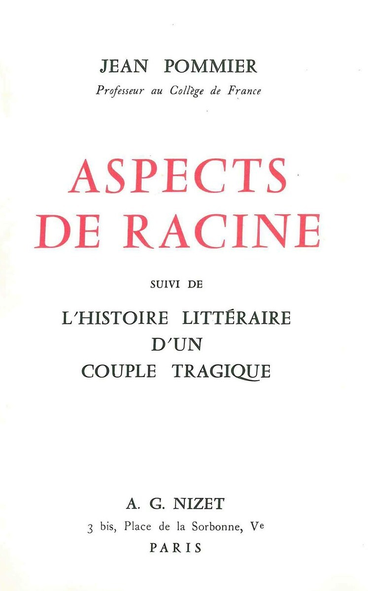 Aspects de Racine