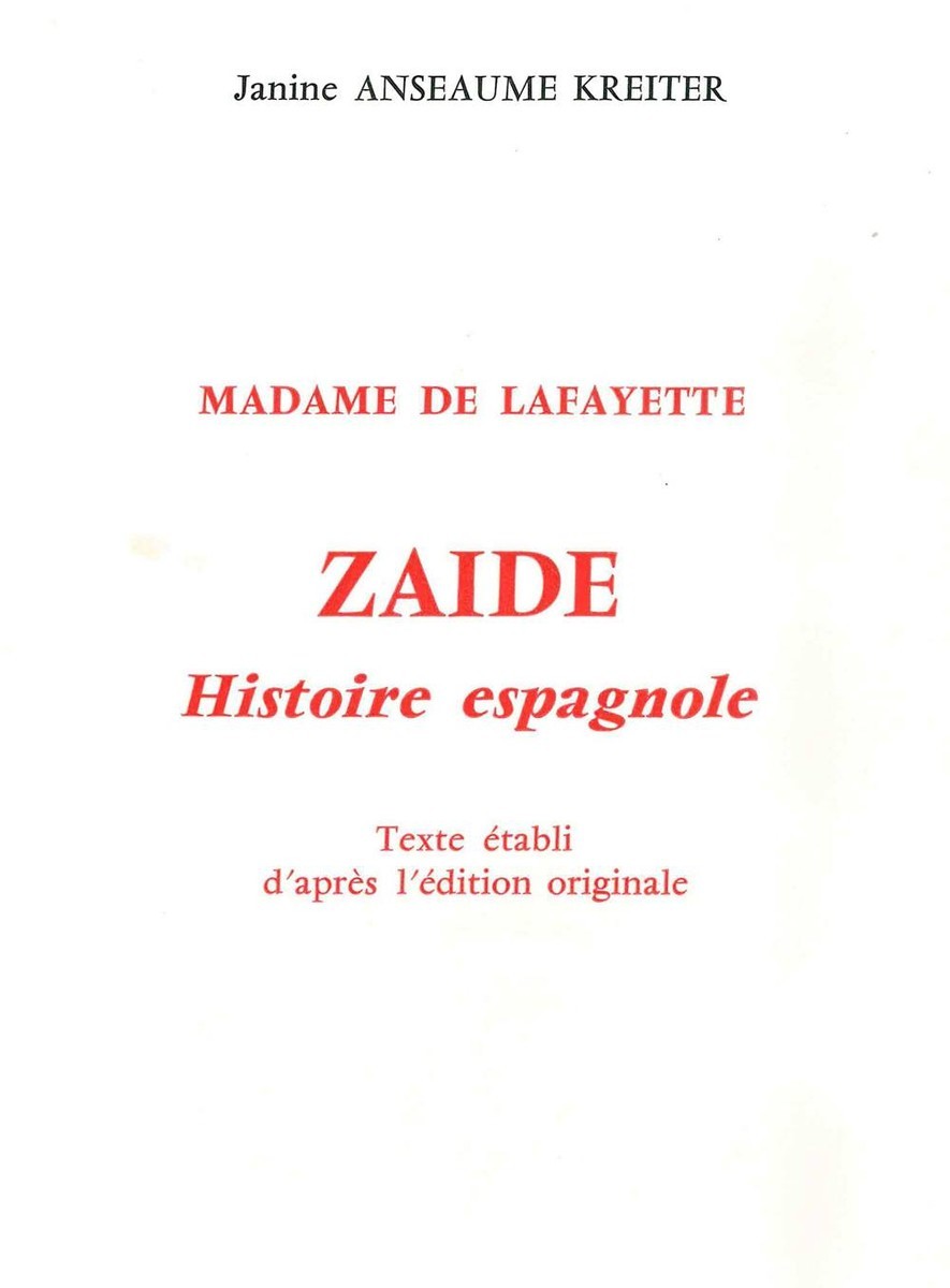 Zaïde, Histoire espagnole