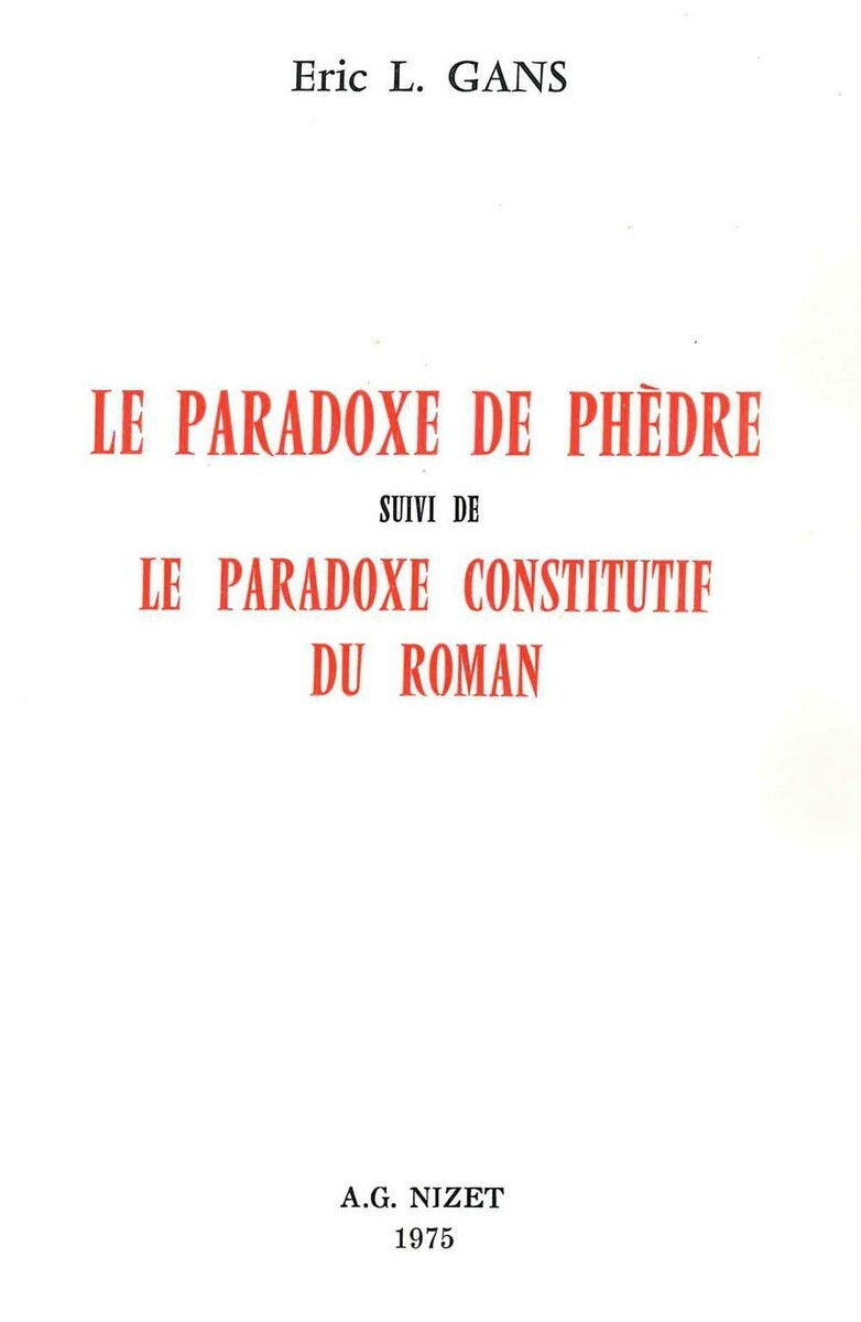 Le Paradoxe de Phèdre