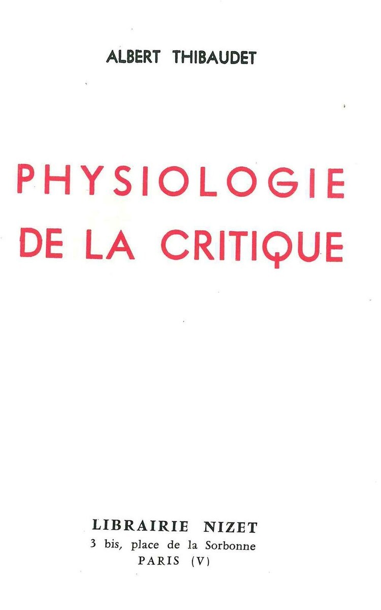 Physiologie de la critique