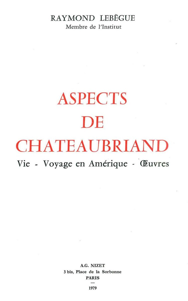 Aspects de Chateaubriand