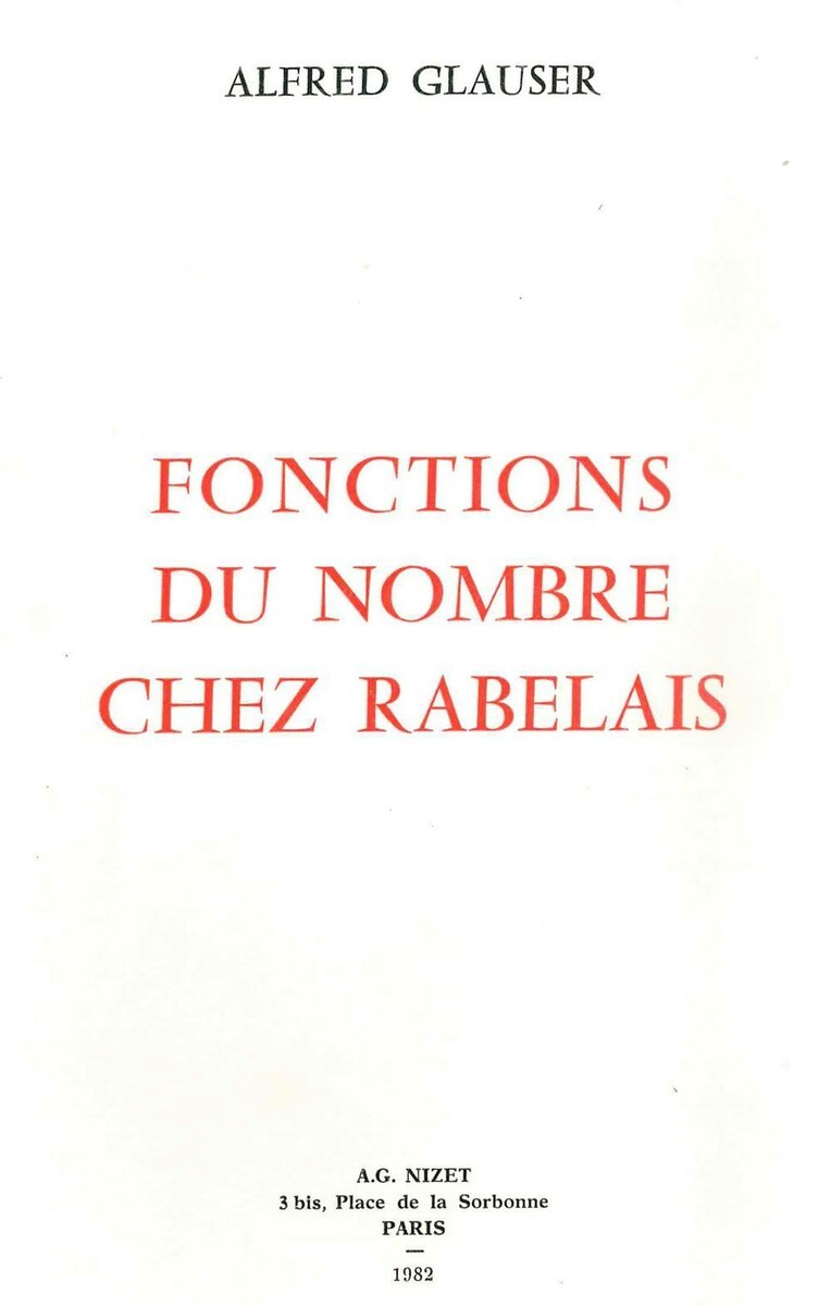 Fonctions du nombre chez Rabelais