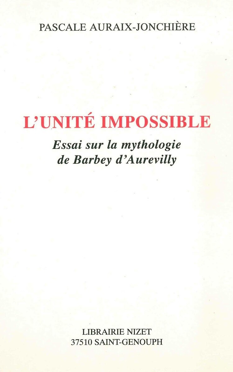 L'Unité impossible