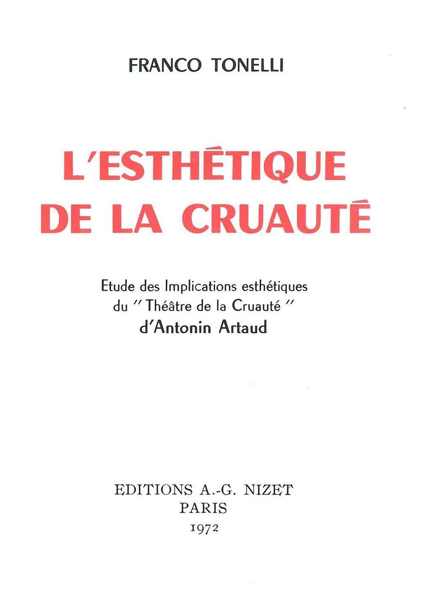 L'Esthétique de la cruauté