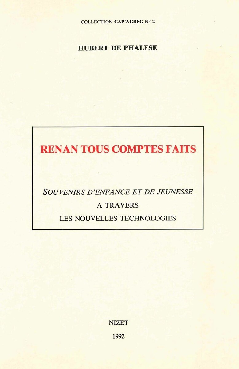Renan tous comptes faits