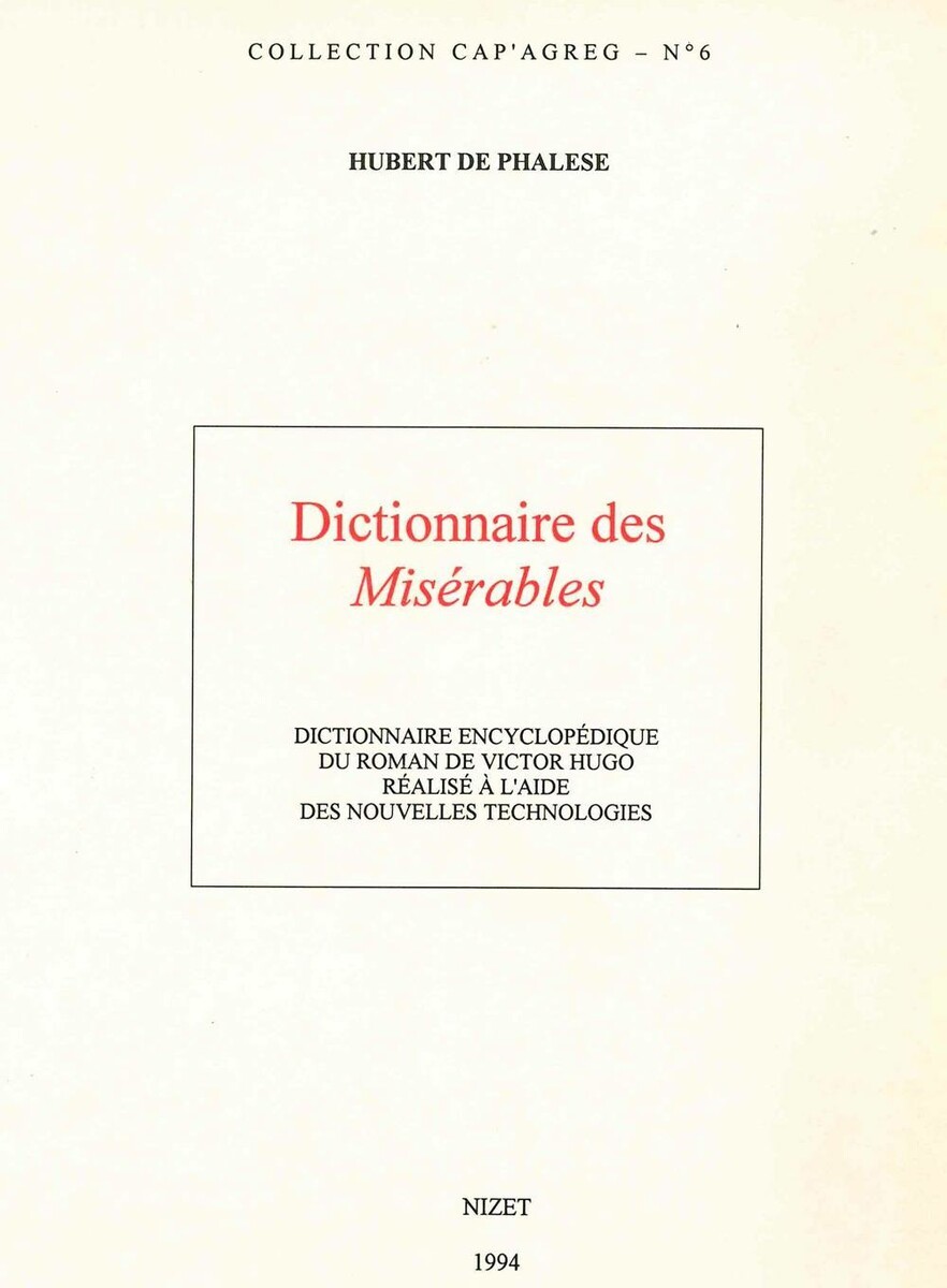 Dictionnaire des Misérables