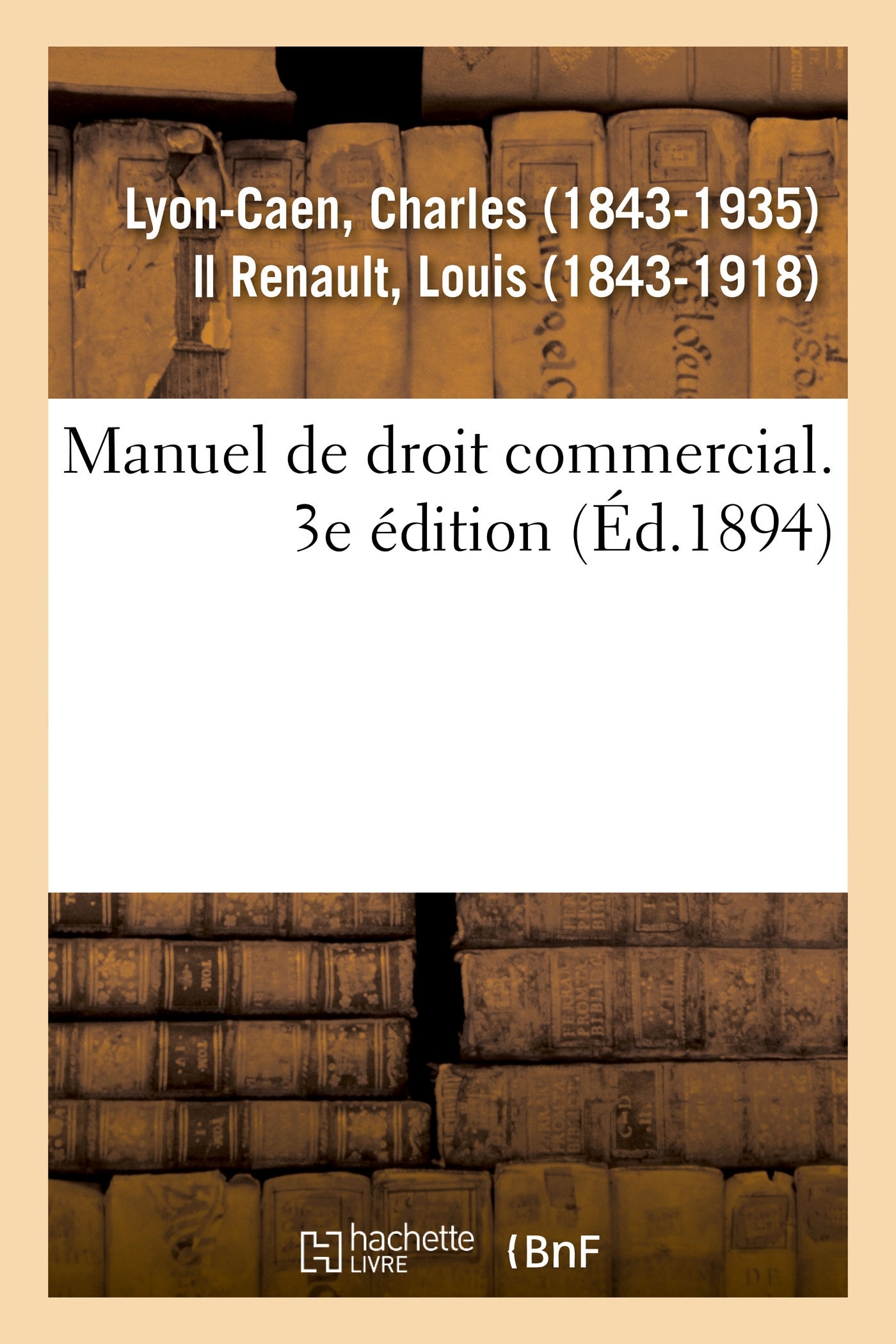 Manuel de droit commercial. 3e édition