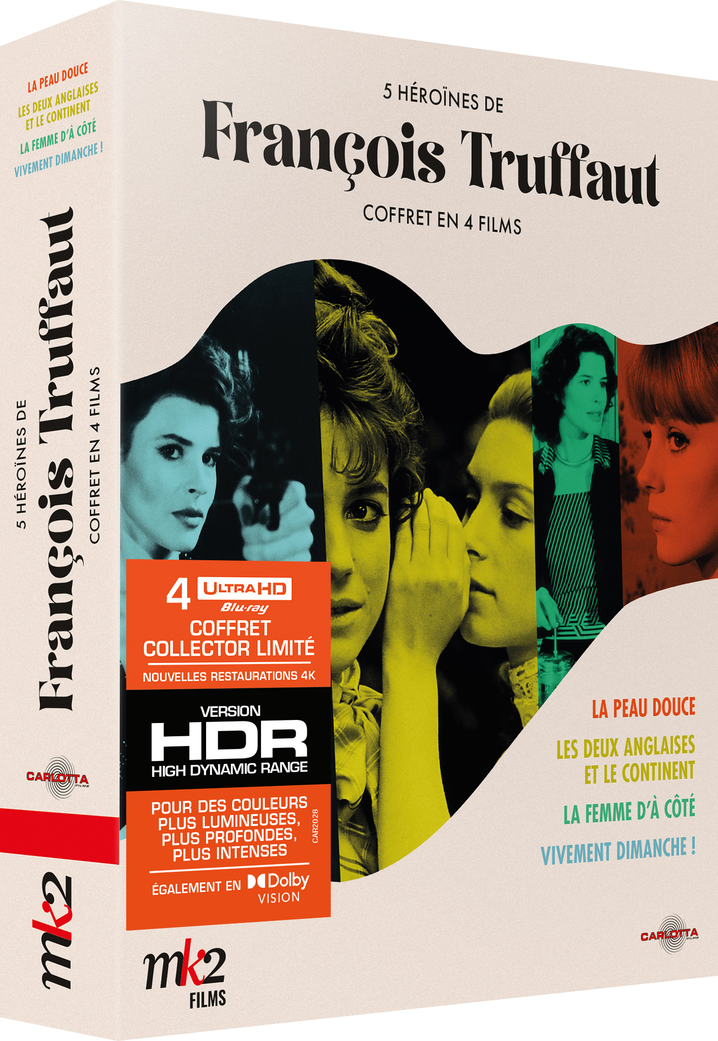 COFFRET 5 HEROINES DE FRANCOIS TRUFFAUT - 4 UHD