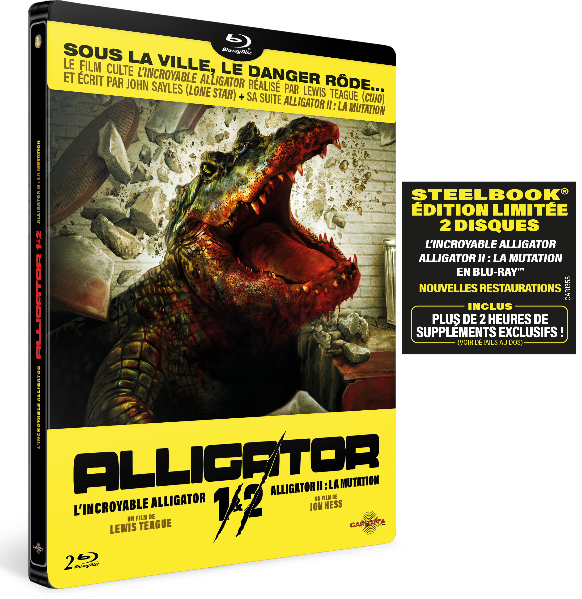 INCROYABLE ALLIGATOR ET ALLIGATOR 2 - LA MUTATION - 2 BR STEELBOOK ED LIMITEE
