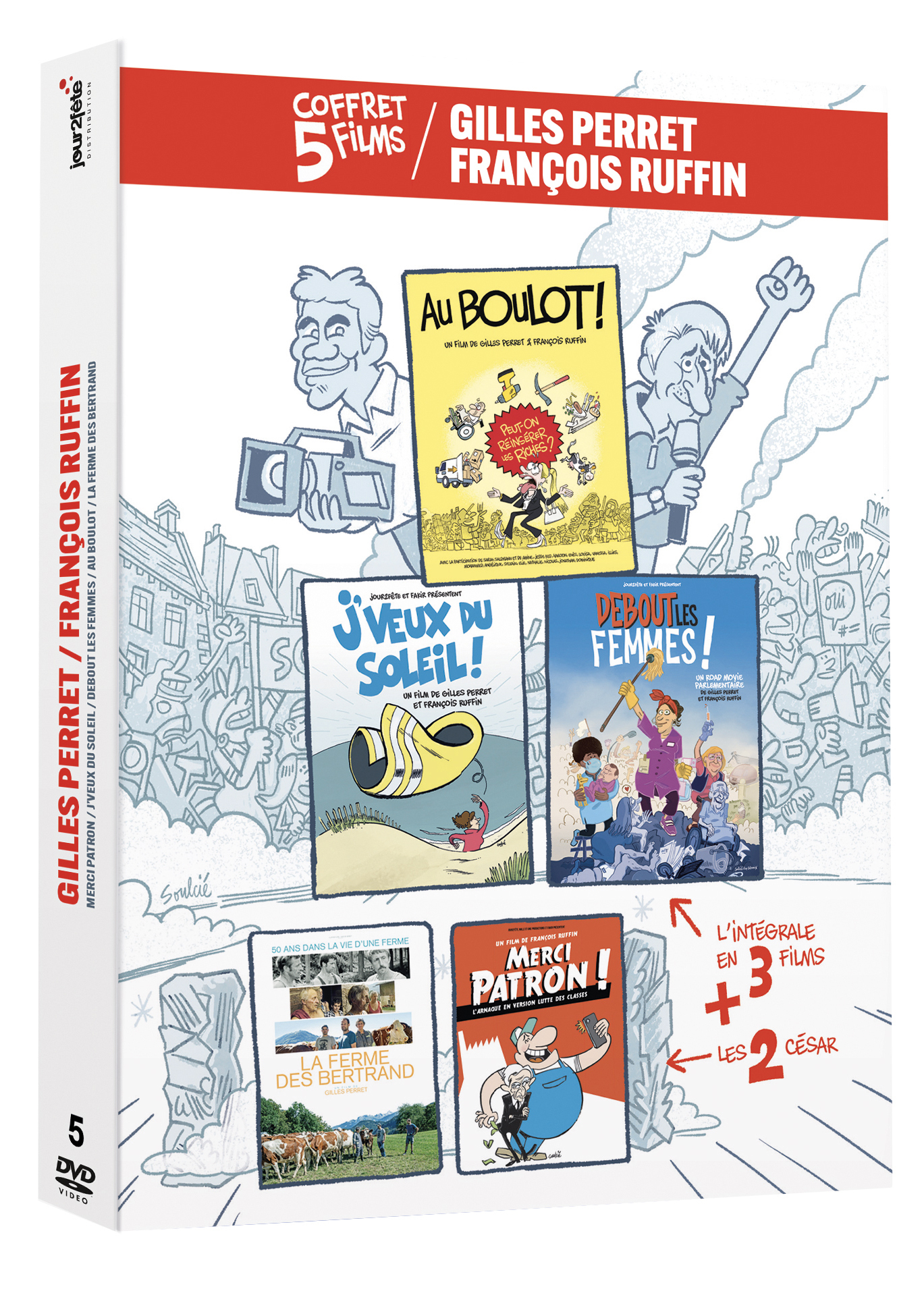 COFFRET GILLES PERRET FRANCOIS RUFFIN - 5 DVD