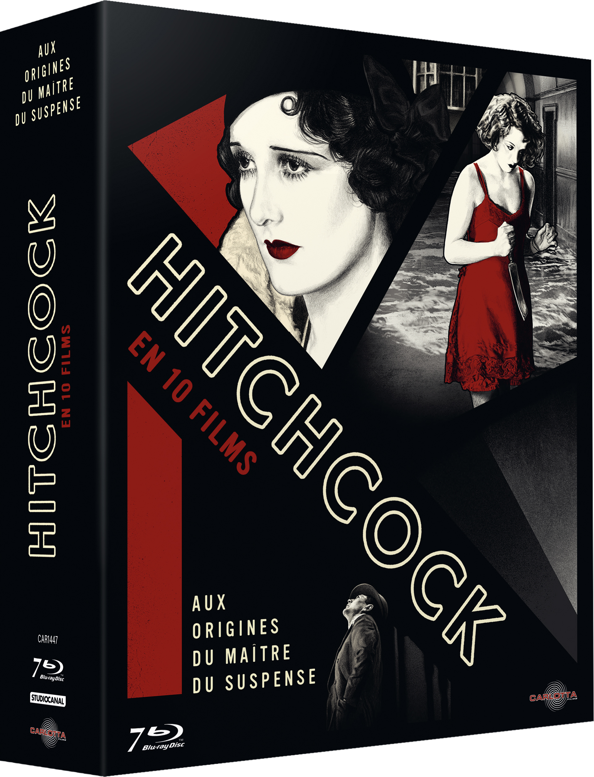 HITCHCOCK EN 10 FILMS, AUX ORIGINES DU MAITRE DU SUSPENSE - 7 BLU-RAY + LIVRET