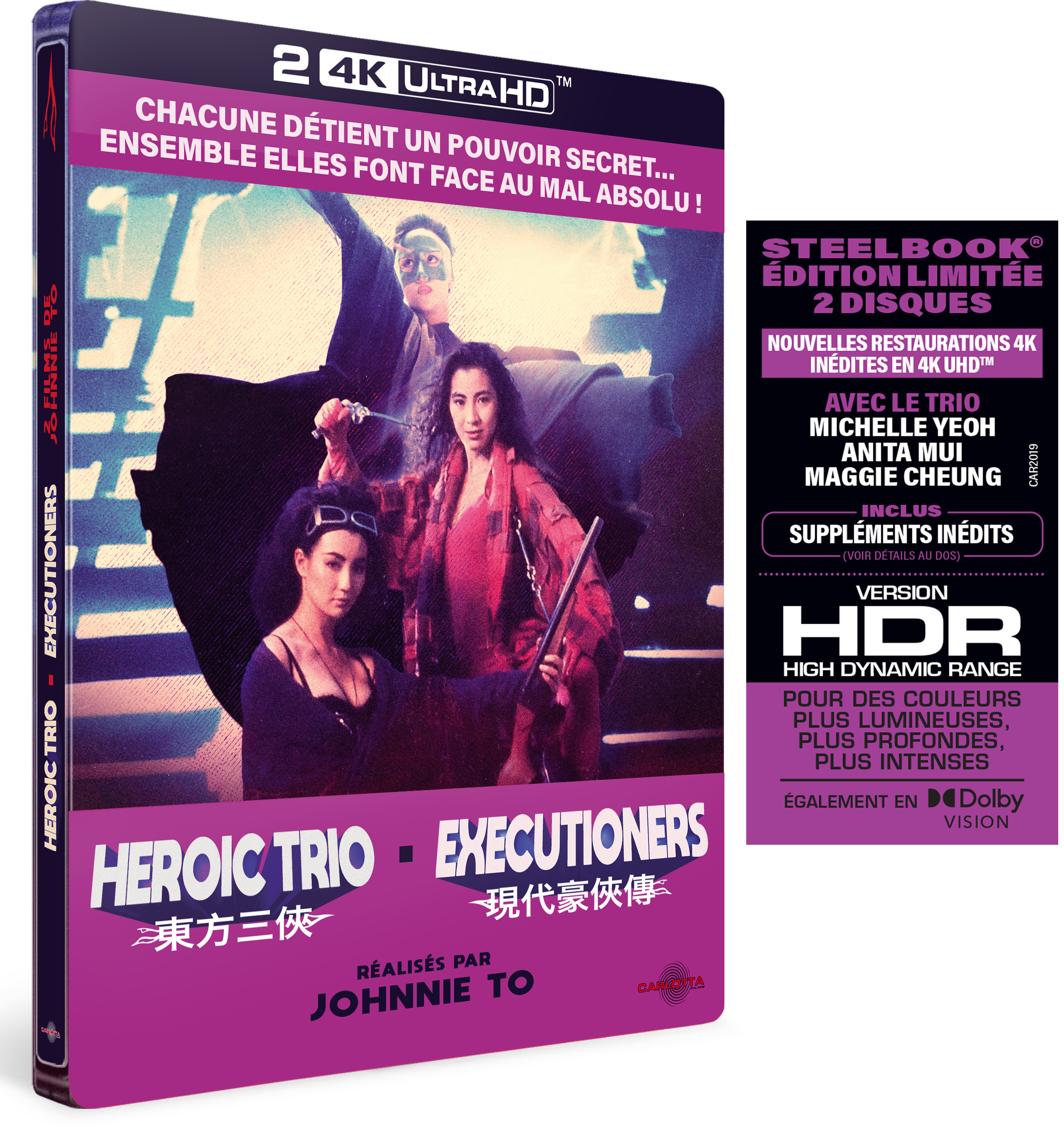 HEROIC TRIO + EXECUTIONERS - 2 FILMS DE JOHNNIE TO - 2 UHD STEELBOOK - ED LIMITE