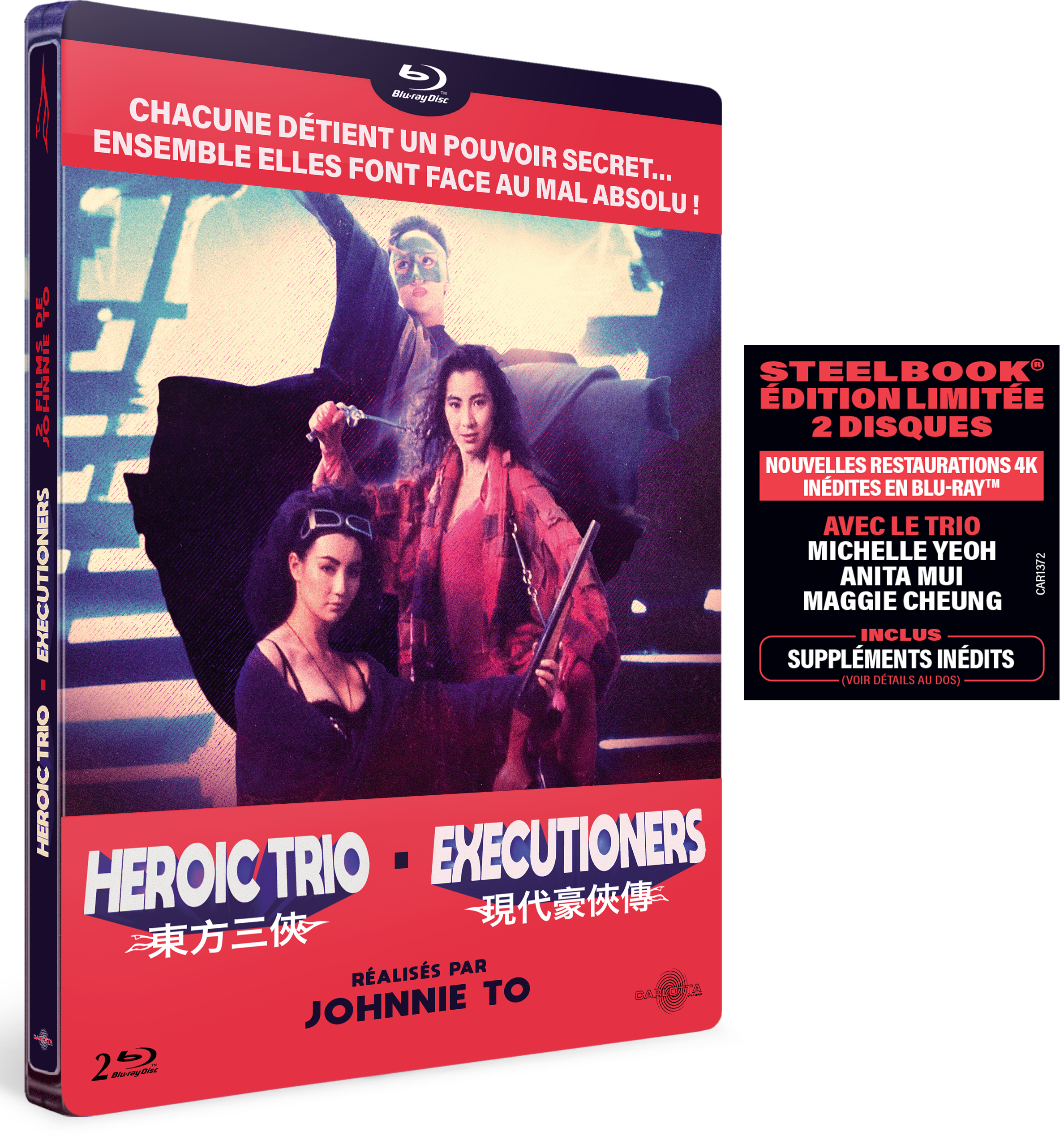 HEROIC TRIO + EXECUTIONERS - 2 FILMS DE JOHNNIE TO - 2 BR STEELBOOK - ED LIMITEE