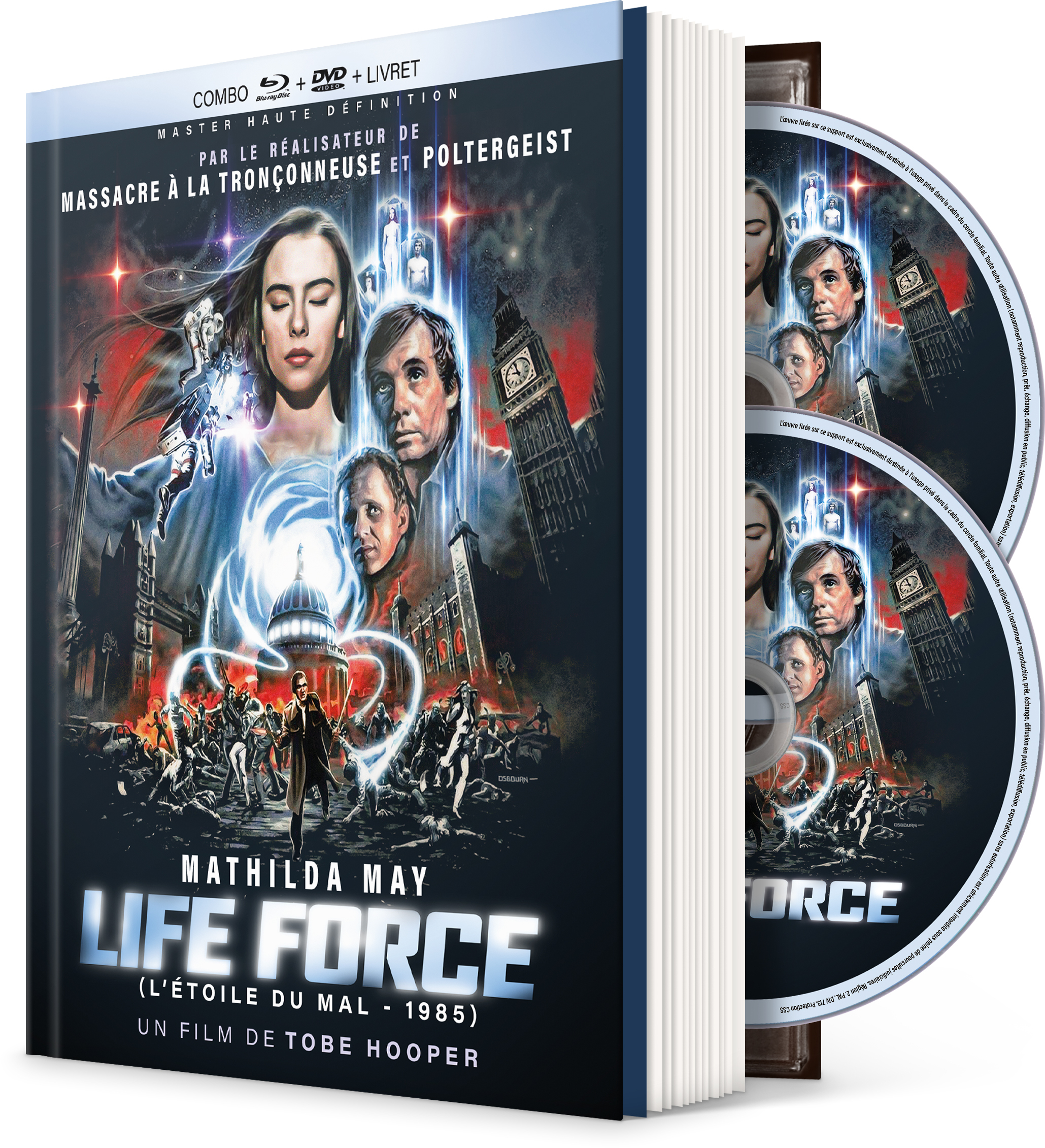 LIFE FORCE - L'ETOILE DU MAL - COMBO DVD + BLU-RAY + LIVRET 24 PAGES