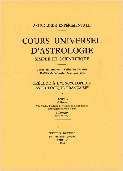 Cours universel d'astrologie simple et scientifique