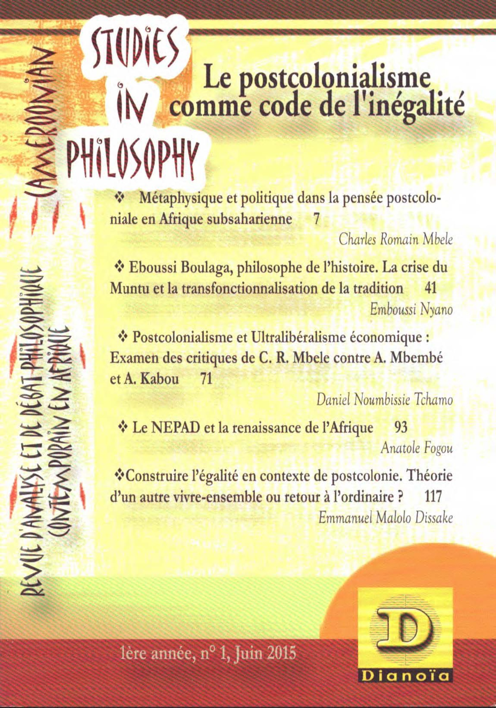 Cameroonian studies in philisophy