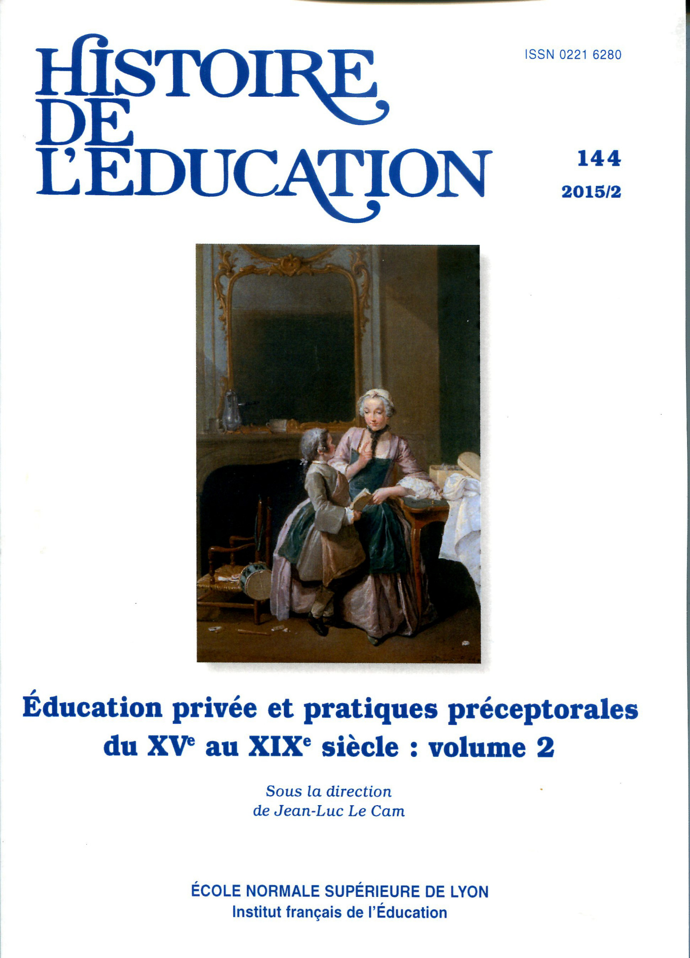 HISTOIRE DE L'EDUCATION, N 144/2015. EDUCATION PRIVEE ET PRATIQUES PR