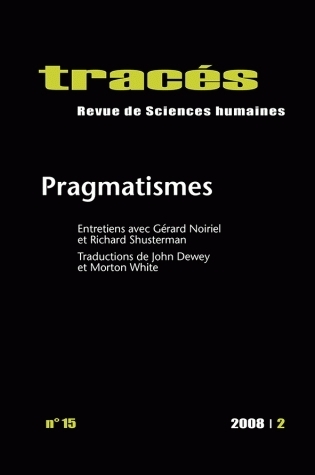 TRACES, N 15/2008. PRAGMATISMES