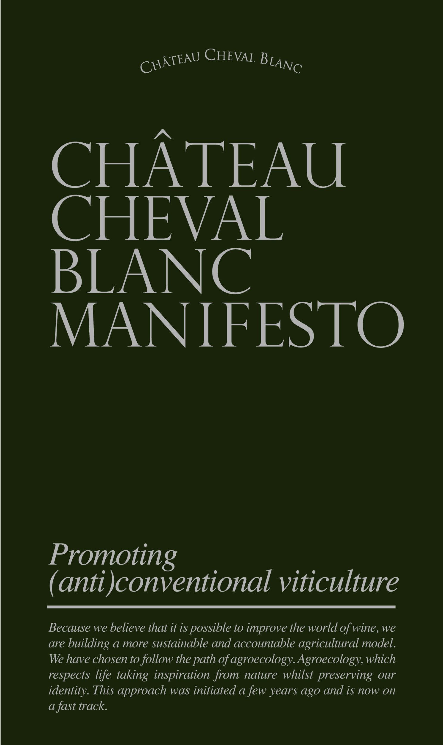 CHÂTEAU CHEVAL BLANC MANIFESTO  - Anglais