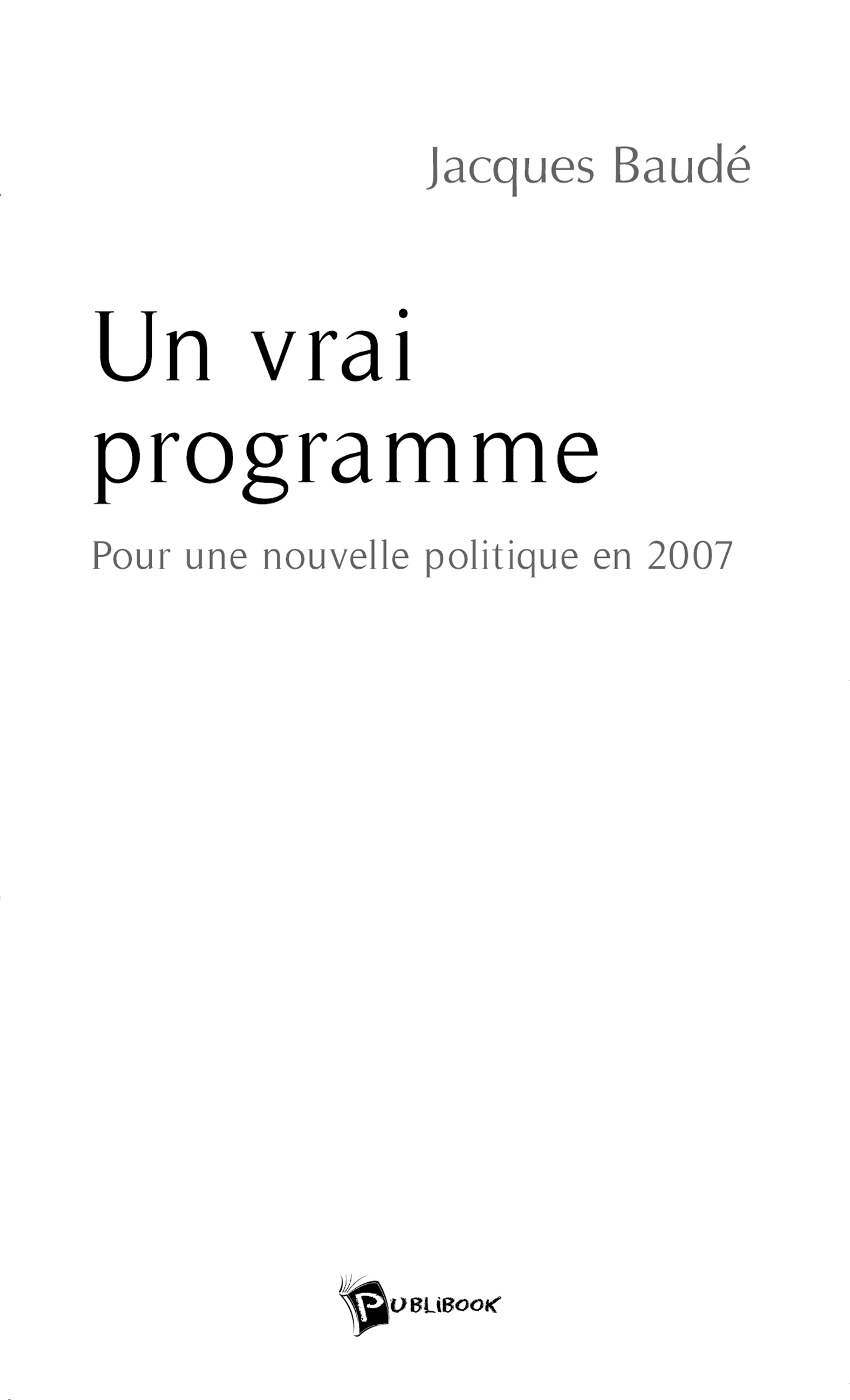 Un Vrai programme