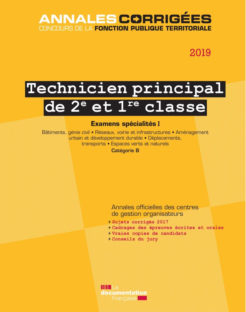 Technicien principal de 2e et 1re classe 2019-2020 - Examens spécialités I