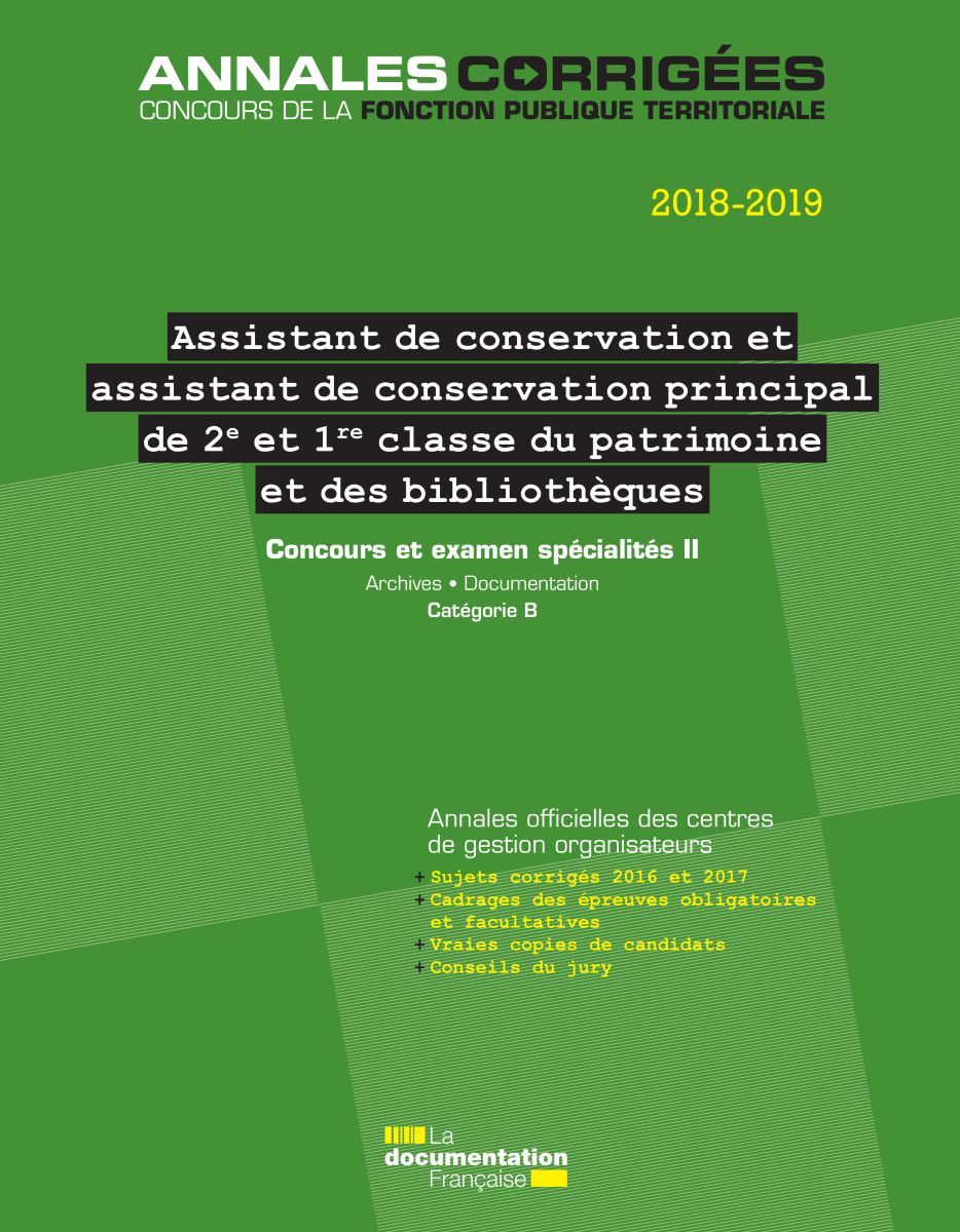 Assistant de conservation principal du patrimoine (2e et 1re classe)