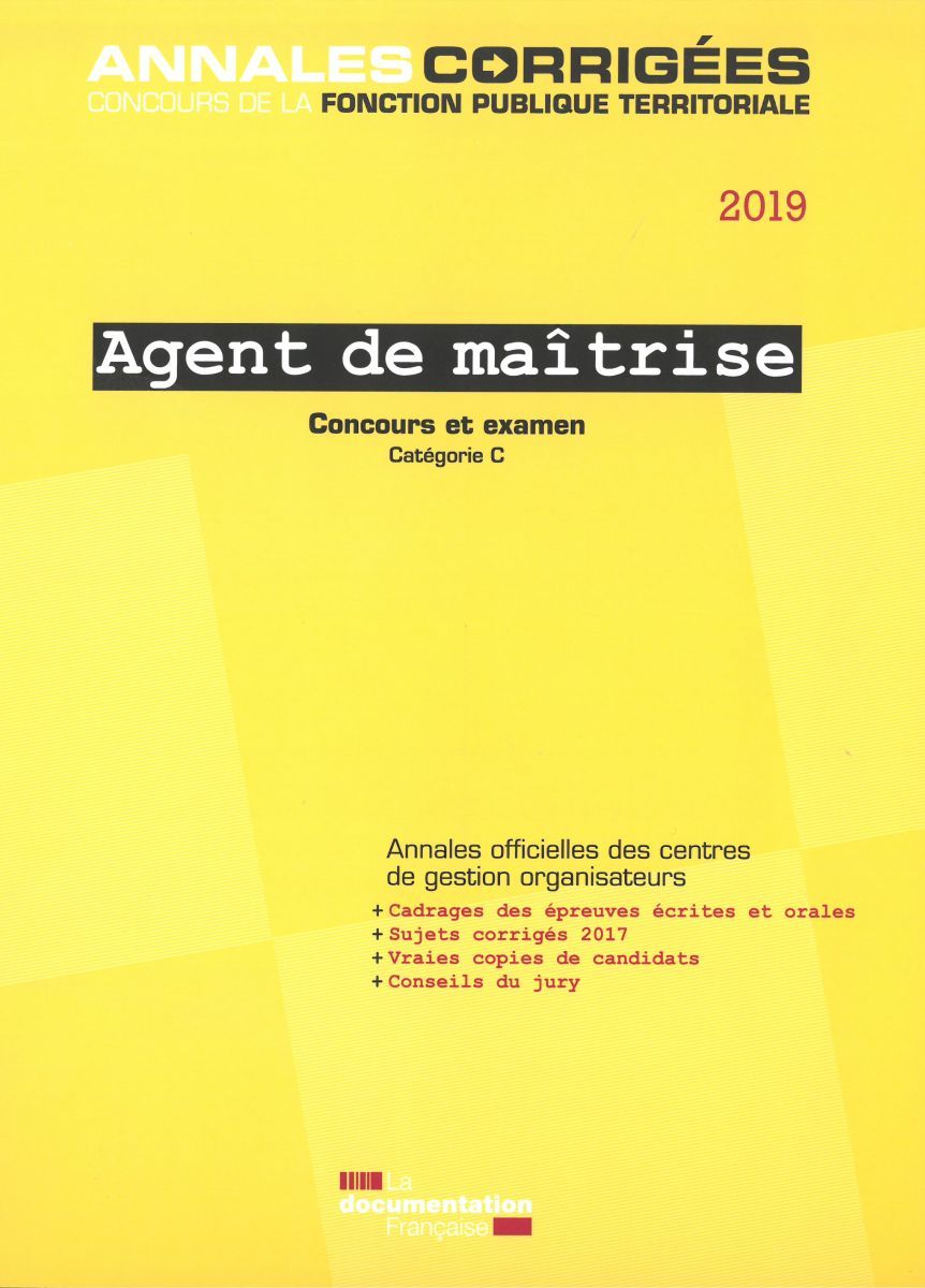 Agent de maîtrise 2019 - Concours