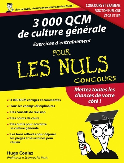 3000 QCM de culture générale - Exercices d'entraînement Pour les Nuls Concours