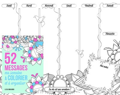 52 messages Ma semaine à colorier et à organiser