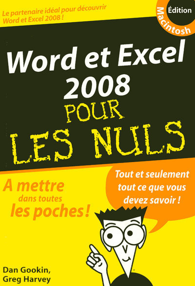 Word et Excel 2008 Mac Poche Pour les nuls