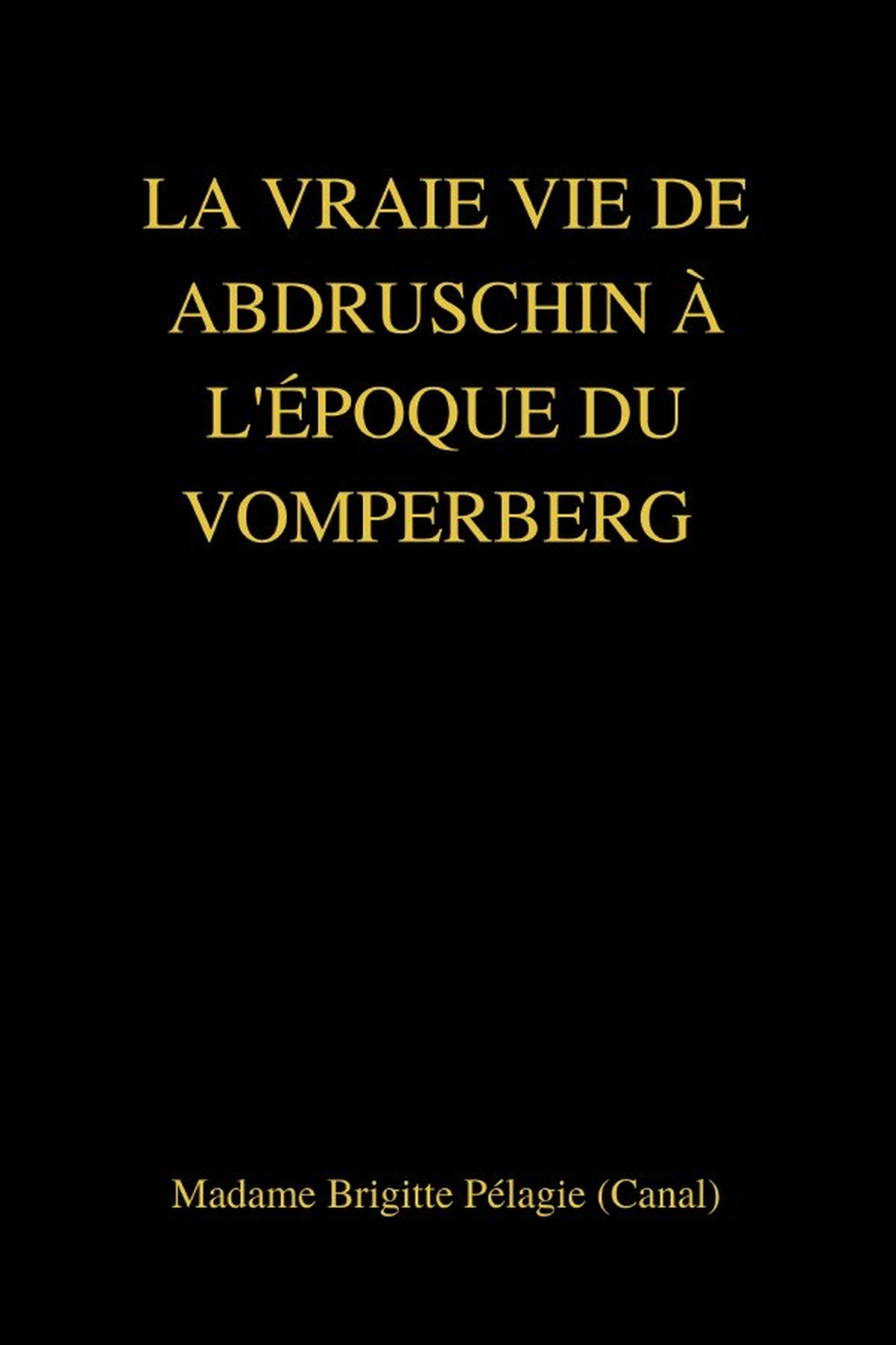 LA VRAIE VIE DE ABDRUSCHIN À L'ÉPOQUE DU VOMPERBERG (couverture souple)