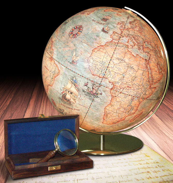 GLOBE WORLD ANTIQUE 40CM