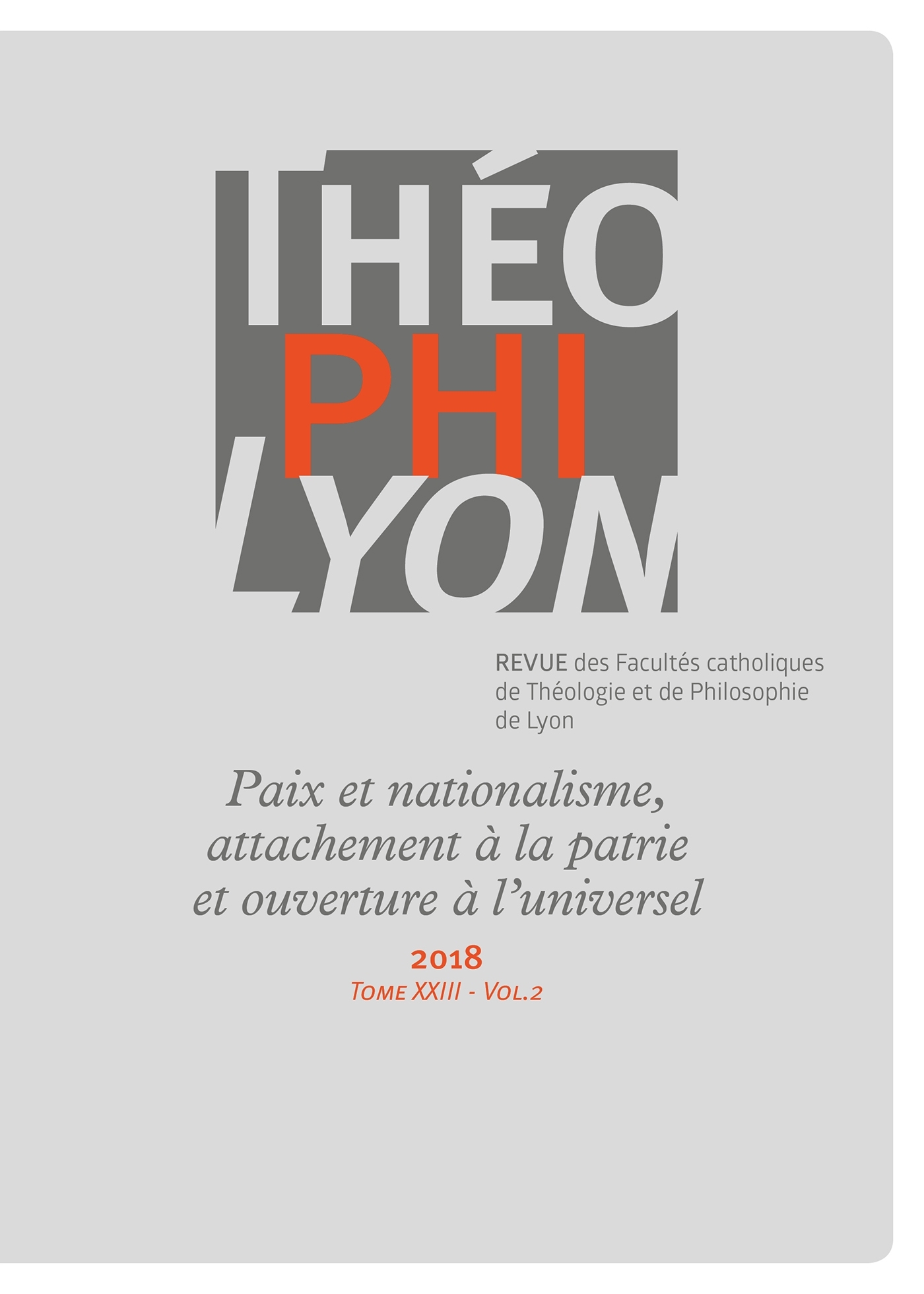 Théophilyon XXIII vol 2 - 2018