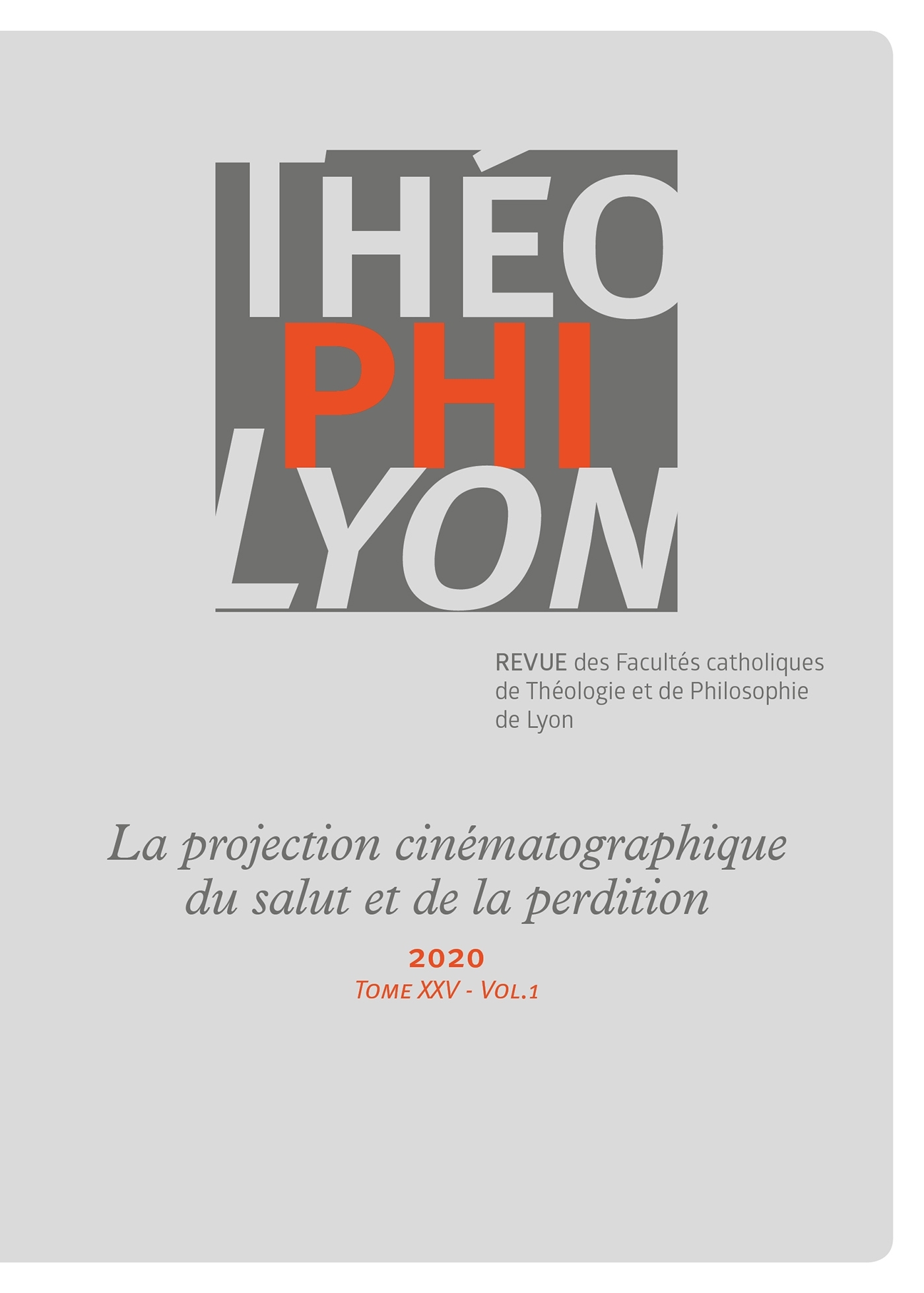Théophilyon XXV vol 1 - 2020