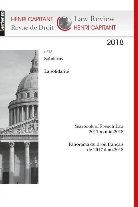 HENRI CAPITANT -  REVUE DE DROIT  N 13 2018
