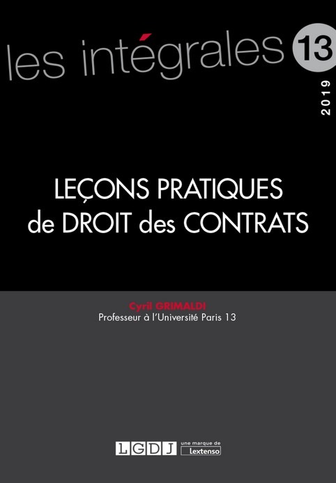 LECONS PRATIQUES DE DROIT DES CONTRATS