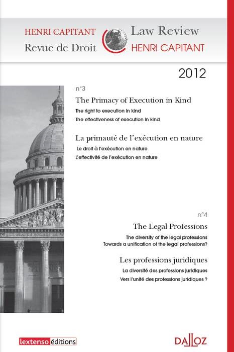 HENRI CAPITANT - REVUE DE DROIT N°3/4 2012